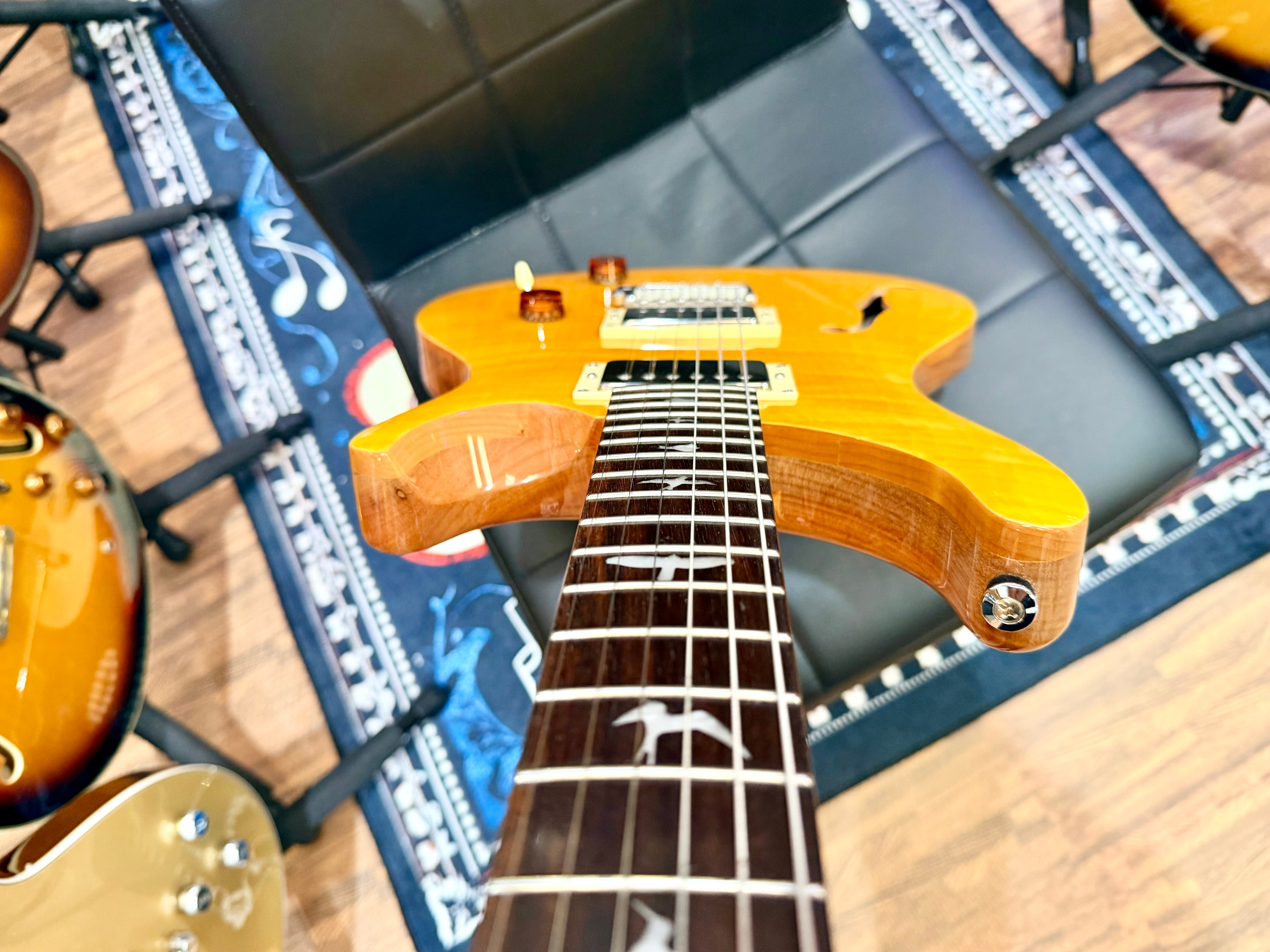 ☀️2023☀️ PRS SE Custom 22 Semi-Hollow in Santana Yellow~ Bare Knuckle Pickups!