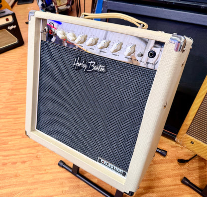✨MINT✨ Harley Benton TUBE15 Celestion 15W All-Valve Combo Guitar Amp~ White!