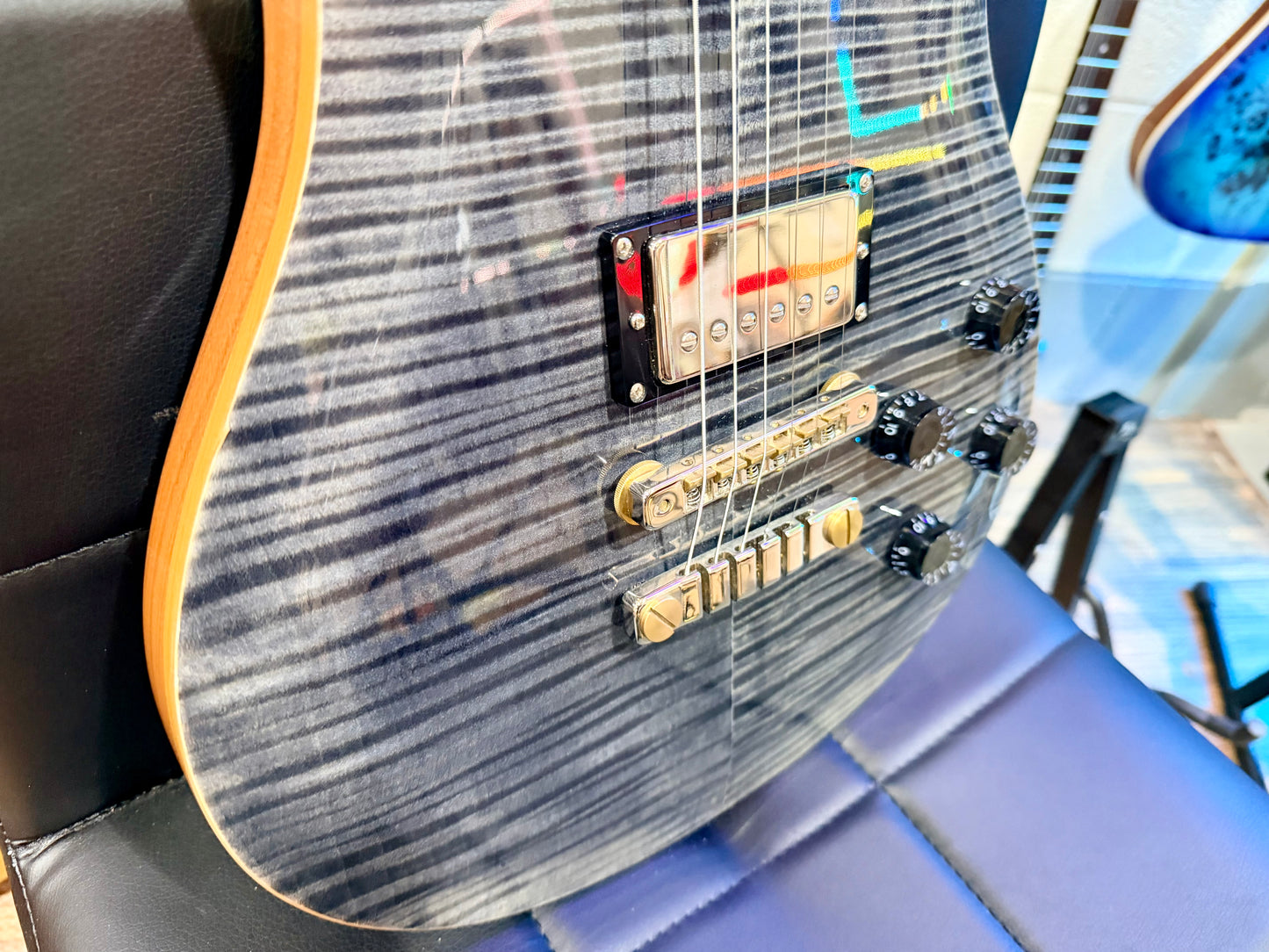 🔥MINT 2023🔥 PRS SE McCarty 594~ Charcoal Maple Top~ Gig Bag~ Stunning Guitar!