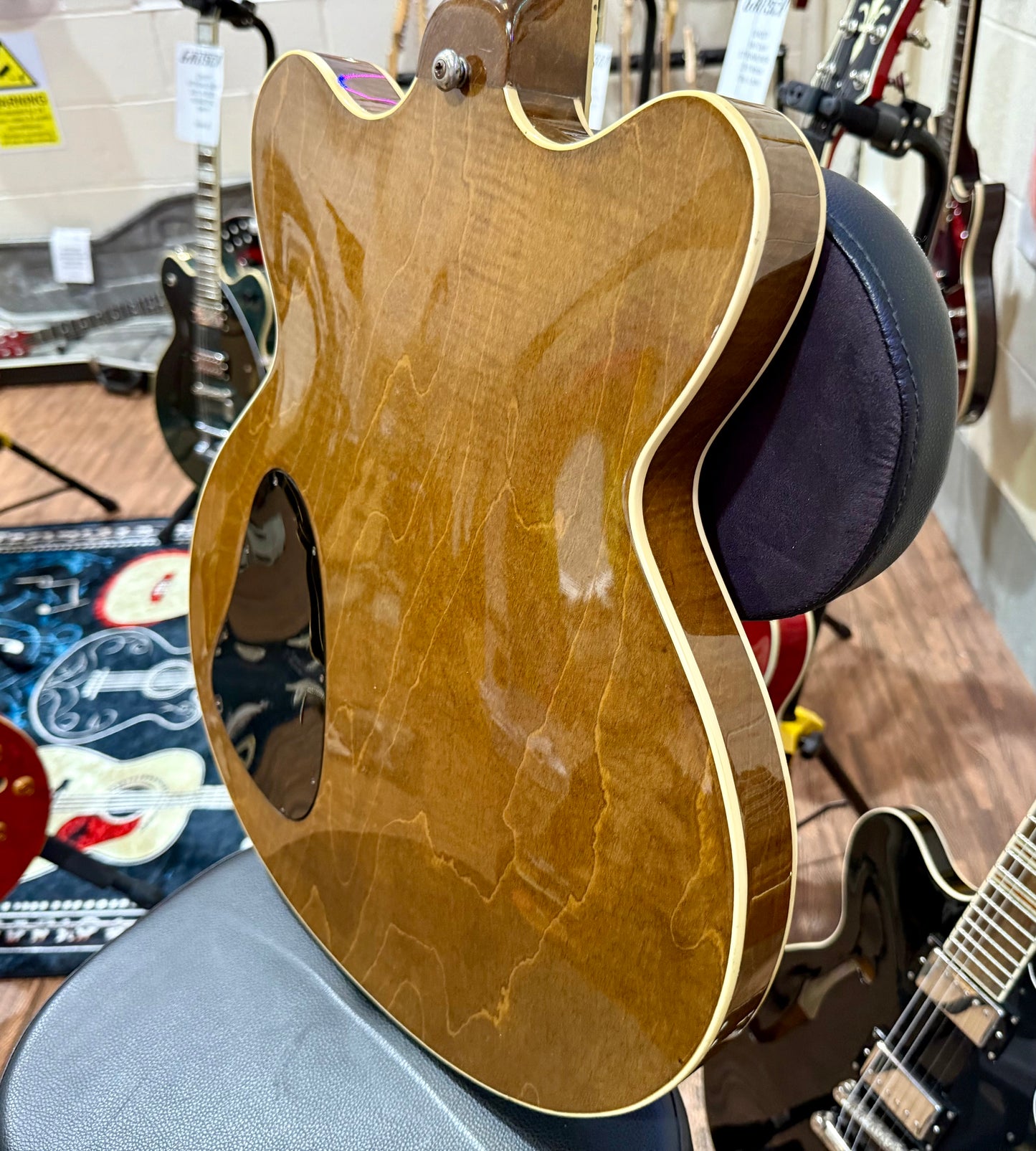 🌟 VINTAGE 1980🌟 Hofner T4ST Hollow-Body Electric Guitar~ West Germany~ Walnut!