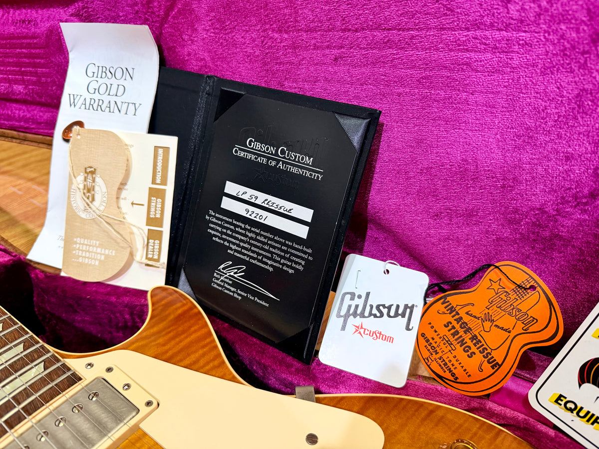 2012 Gibson Custom Shop 1959 Les Paul Standard R9 VOS~ Honey Burst~ Case & COA