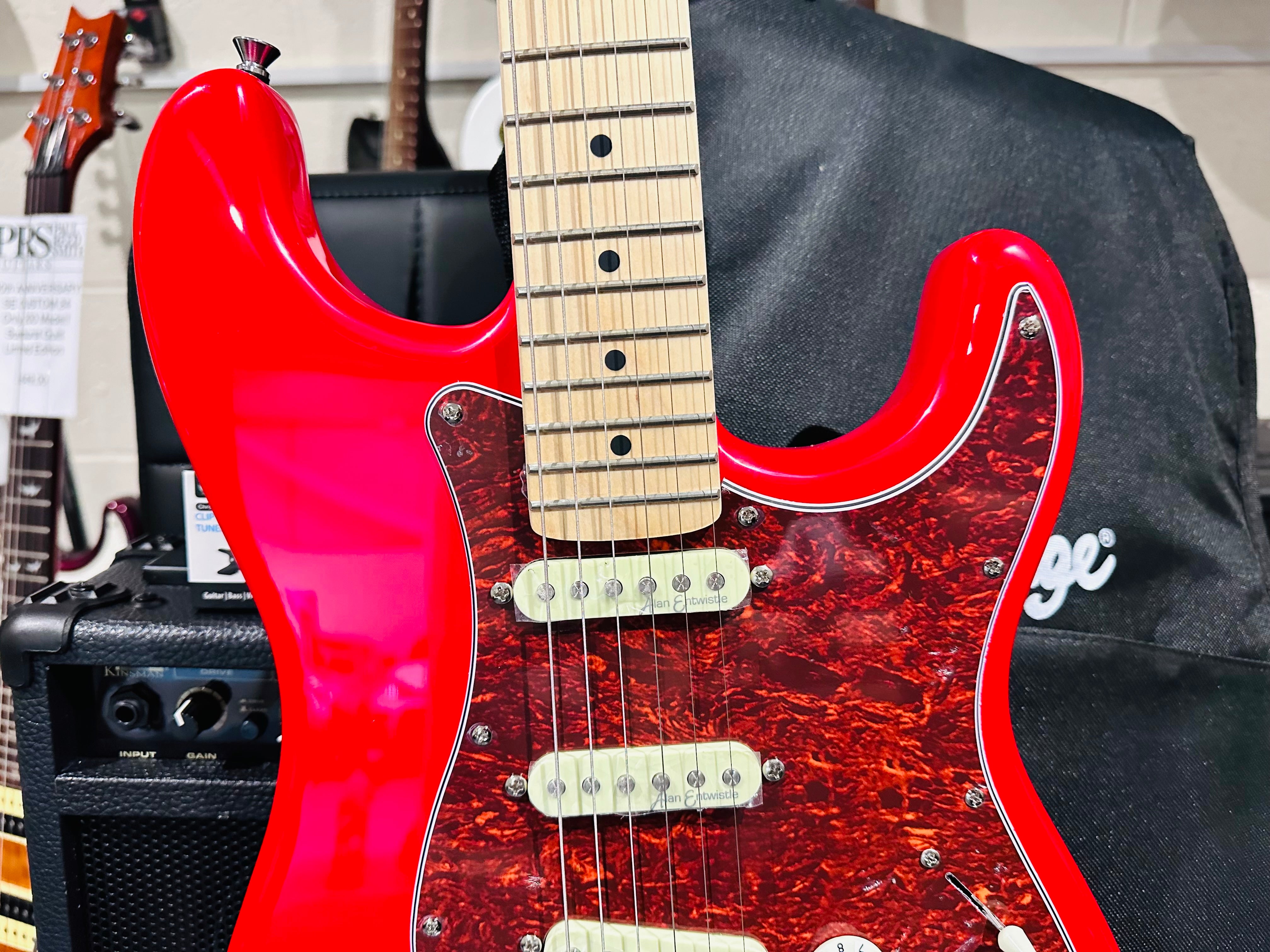 🌟NEW🌟 Vintage V60 Maple Coaster~ Electric Guitar Starter Pack Red~ Strat Style!