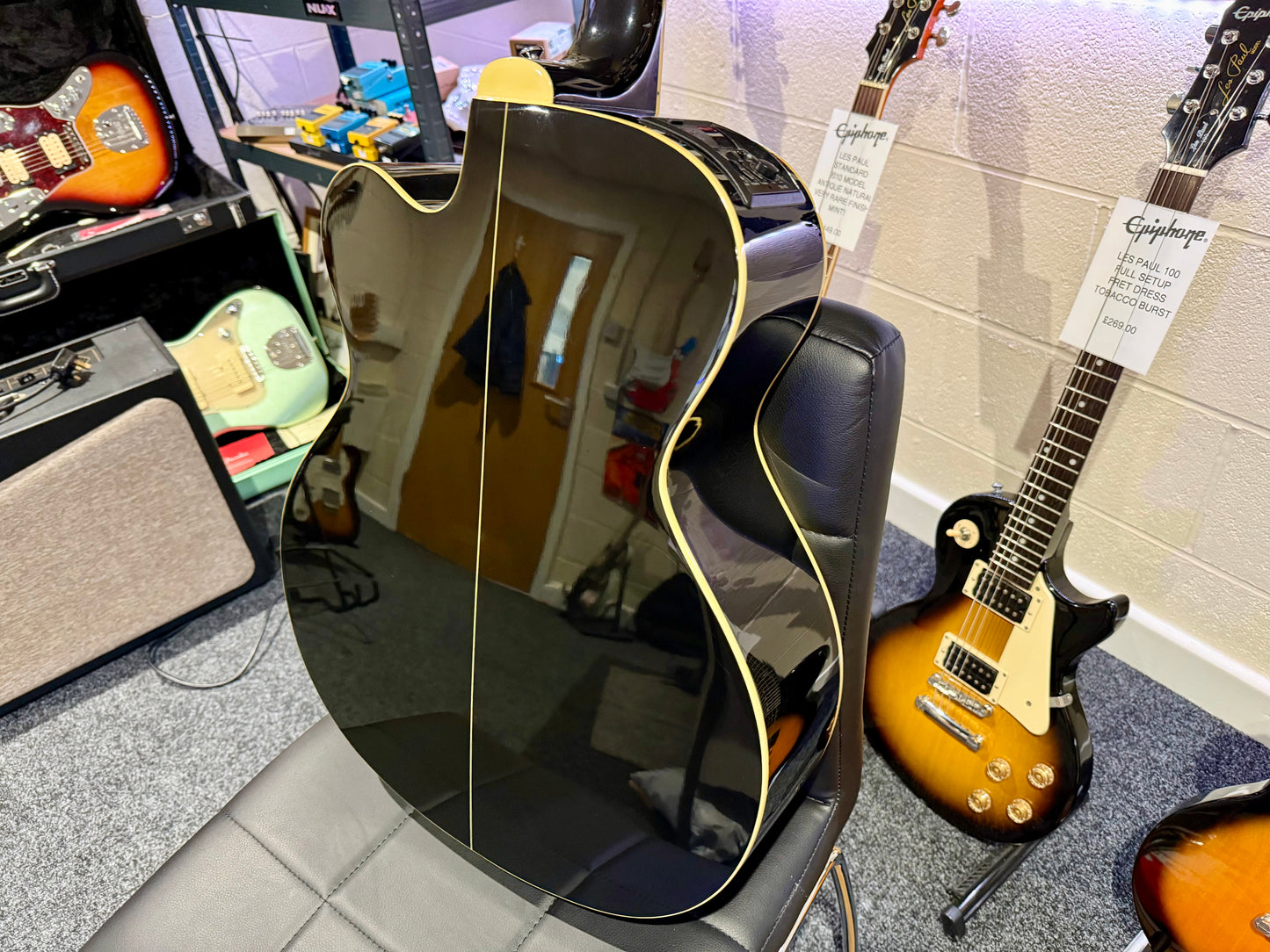 🌟ELECTRO-ACOUSTIC BASS 🌟 Takamine EGB2S-BK Gloss Black Bass~MINT!