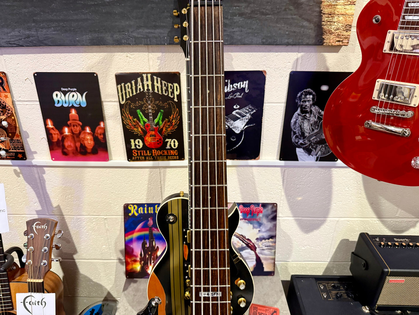 🔥5 STRING BASS🔥 ESP Ltd F-415FM~ See Thru Black~ EMG Pickups~ Electric Bass!