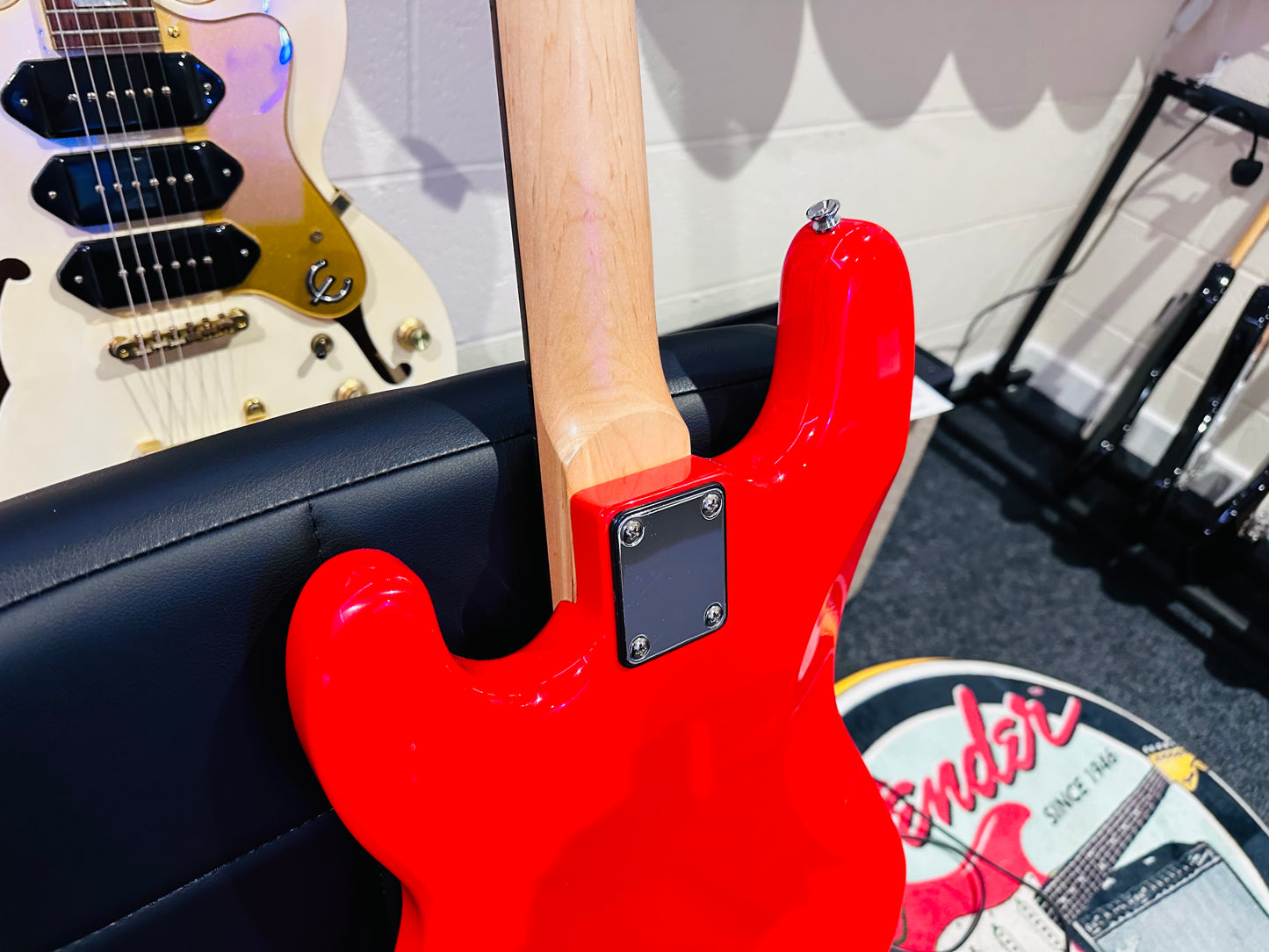 🎸NEW🎸 Johnny Brook P Bass Guitar~ Electric Precision Style~ Gloss Red!