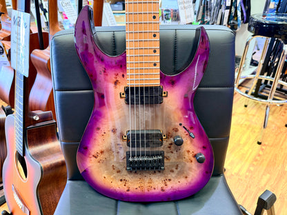 ⚡️NEW⚡️ Spira S-457 7 String Trans Purple~ Poplar Burl Top Electric Guitar~ 2026