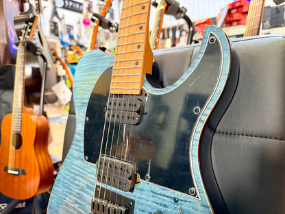 Spira Guitars T-450 TDB~ Trans Blue Flame Maple~ Villain Custom Humbuckers~ NEW