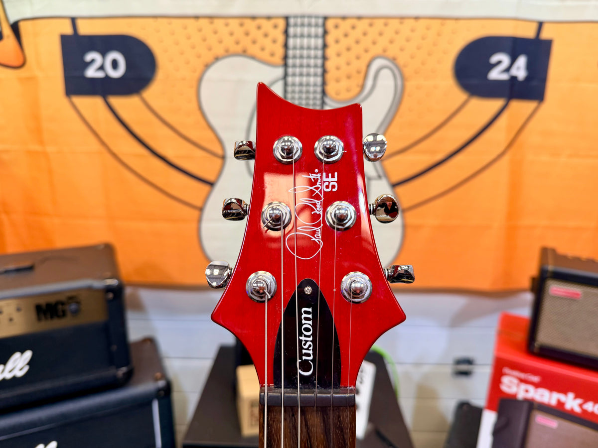 🌟2024🌟 PRS SE Custom 24-08 Charcoal Red Burst~ Locking Tuners & Gig Bag!
