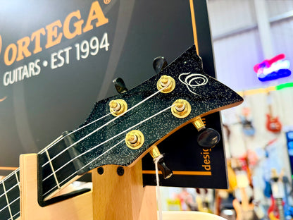 🔥NEW 2025🔥 Ortega Concert Ukulele~ Element Series Metallic Black Sparkle~ Gig Bag