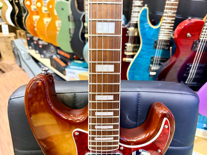 🔥NEW🔥 Vintage REVO Series 'Deluxe' Guitar ~ Cappuchino Burst~ Alan Entwistle!