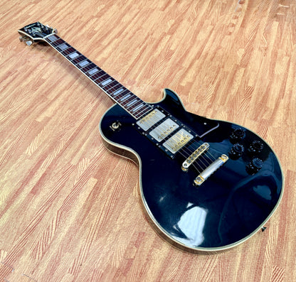 🇯🇵 RARE 🇯🇵 1970s Antoria Les Paul Custom~ Black Beauty 3 Pickup MIJ Japan!