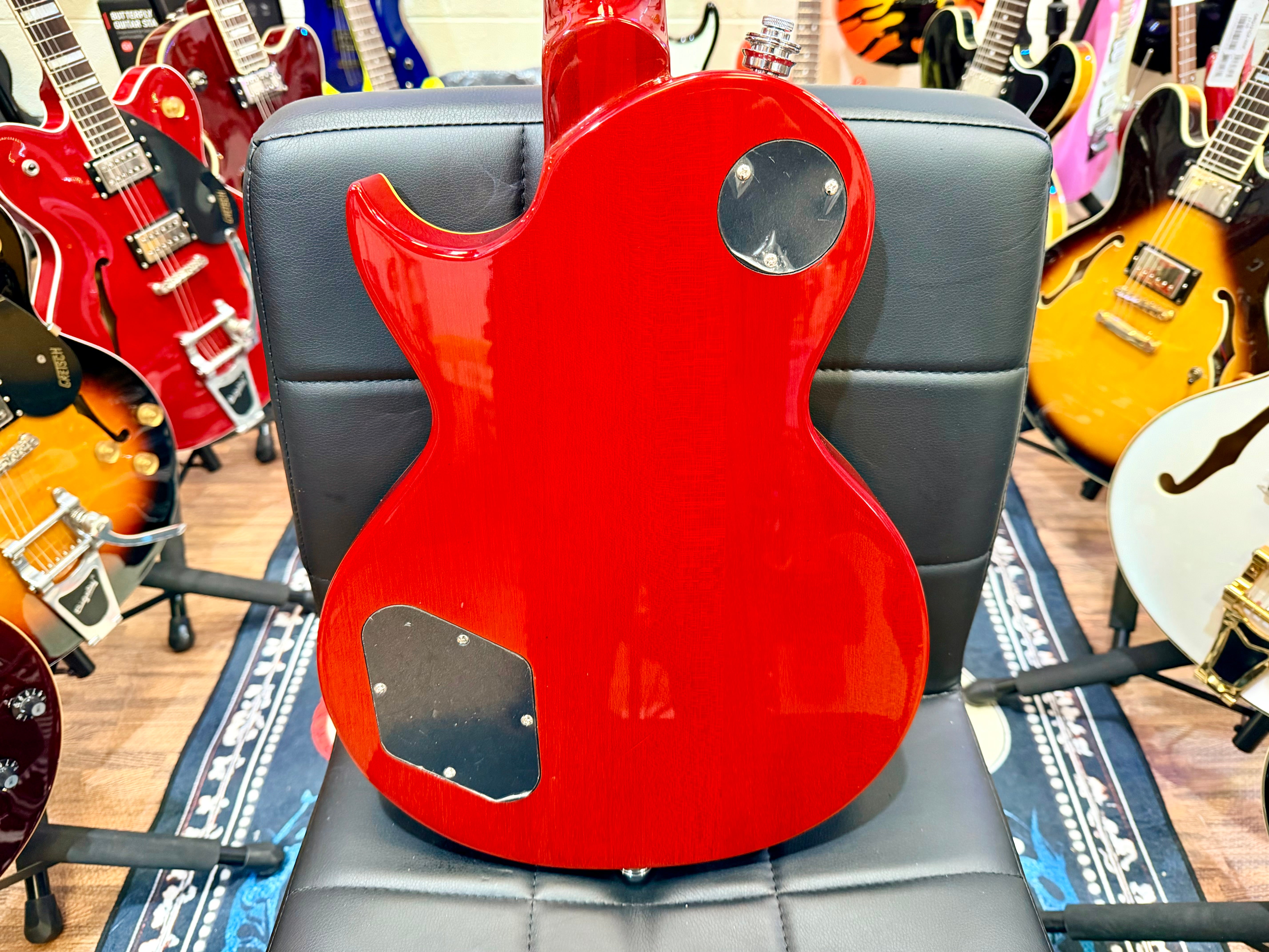 🔥B-STOCK🔥 NEW Vintage V100AFD Flamed Amber Paradise Electric Guitar~ Les Paul!