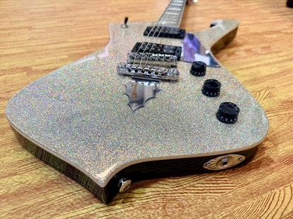 ⚡️2023⚡️ Ibanez PS60 Paul Stanley Signature~ Metallic Silver Sparkle Guitar!