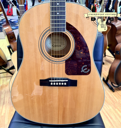 ⚡️2017⚡️ Epiphone AJ-220S/N Acoustic Guitar Natural~ Solid Top Dreadnought!