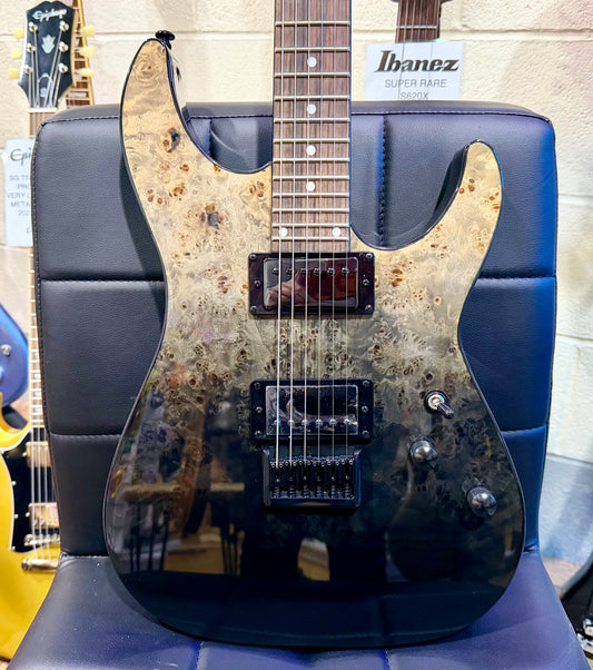 🔥NEW 2025🔥 Schecter C-1 Standard~ Black Fade Burst Burl~ Roasted Maple Neck!