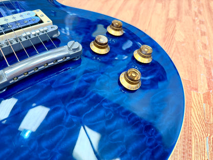 ✨2008✨ Edwards E-LP Limited Model Les Paul~ Blue Aqua Quilt~ Made in Japan 🇯🇵