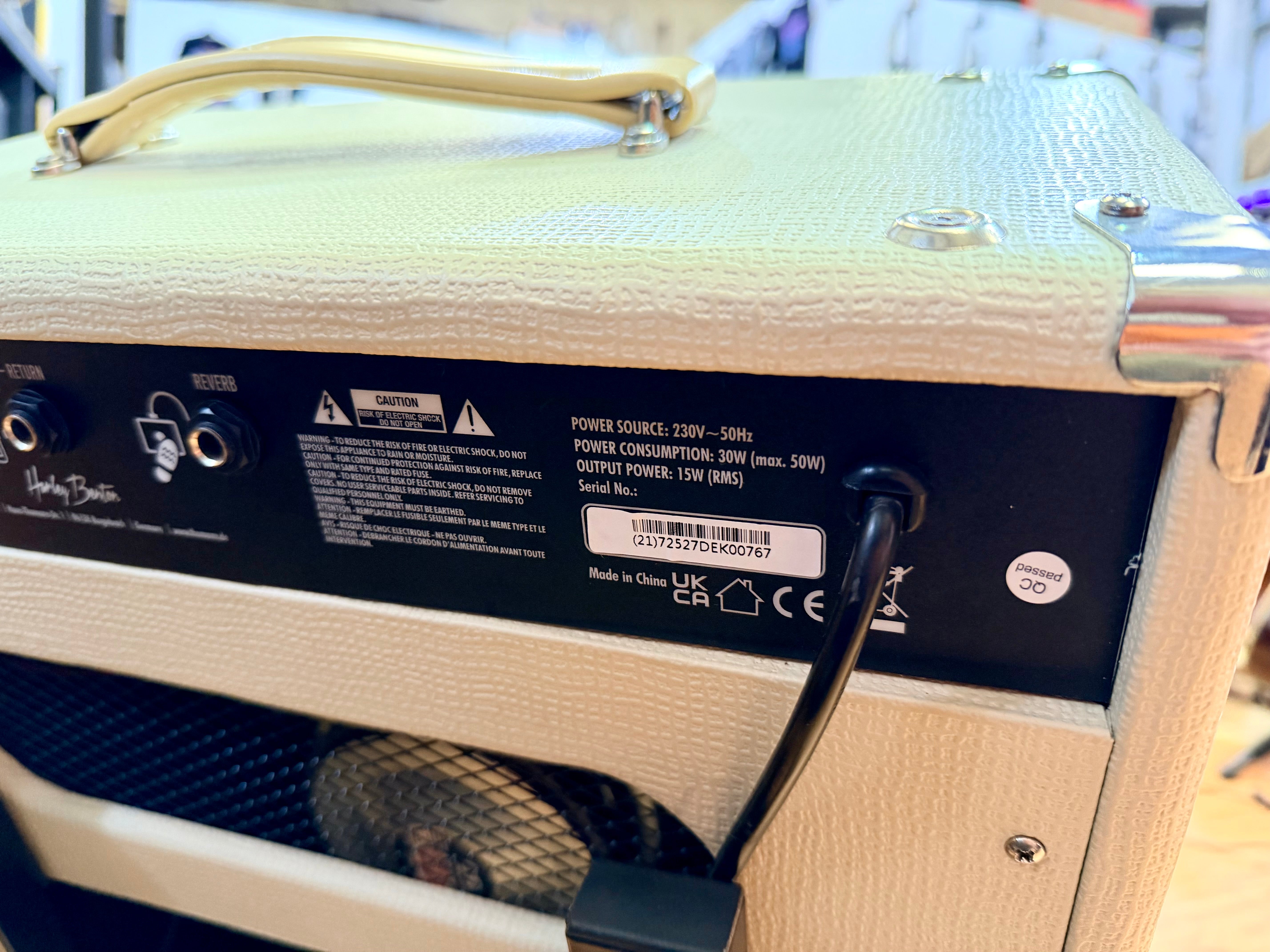 ✨MINT✨ Harley Benton TUBE15 Celestion 15W All-Valve Combo Guitar Amp~ White!