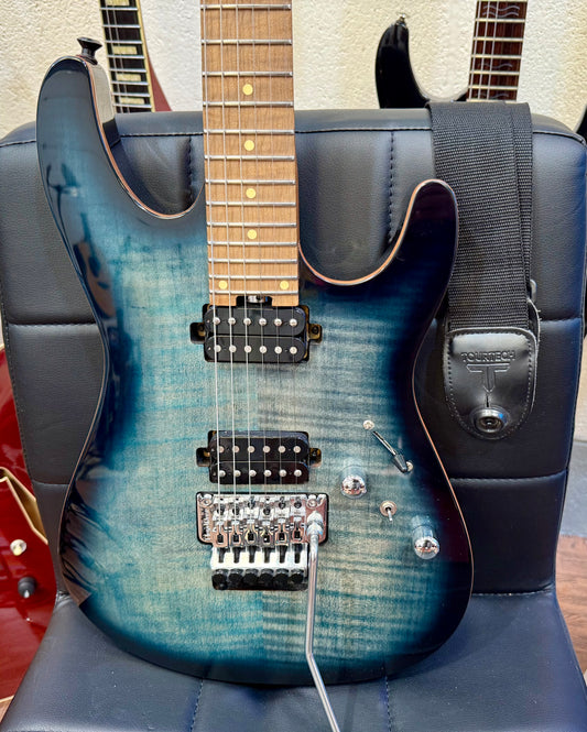 🔥PRS P’UP UPGRADE🔥 Harley Benton Pro Fusion III HH FR~ Floyd Rose~ Blueburst