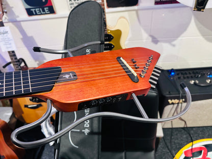 🌟NEW🌟 Donner HUSH-I Electro Acoustic Silent Travel Headless Guitar~ Mahogany!
