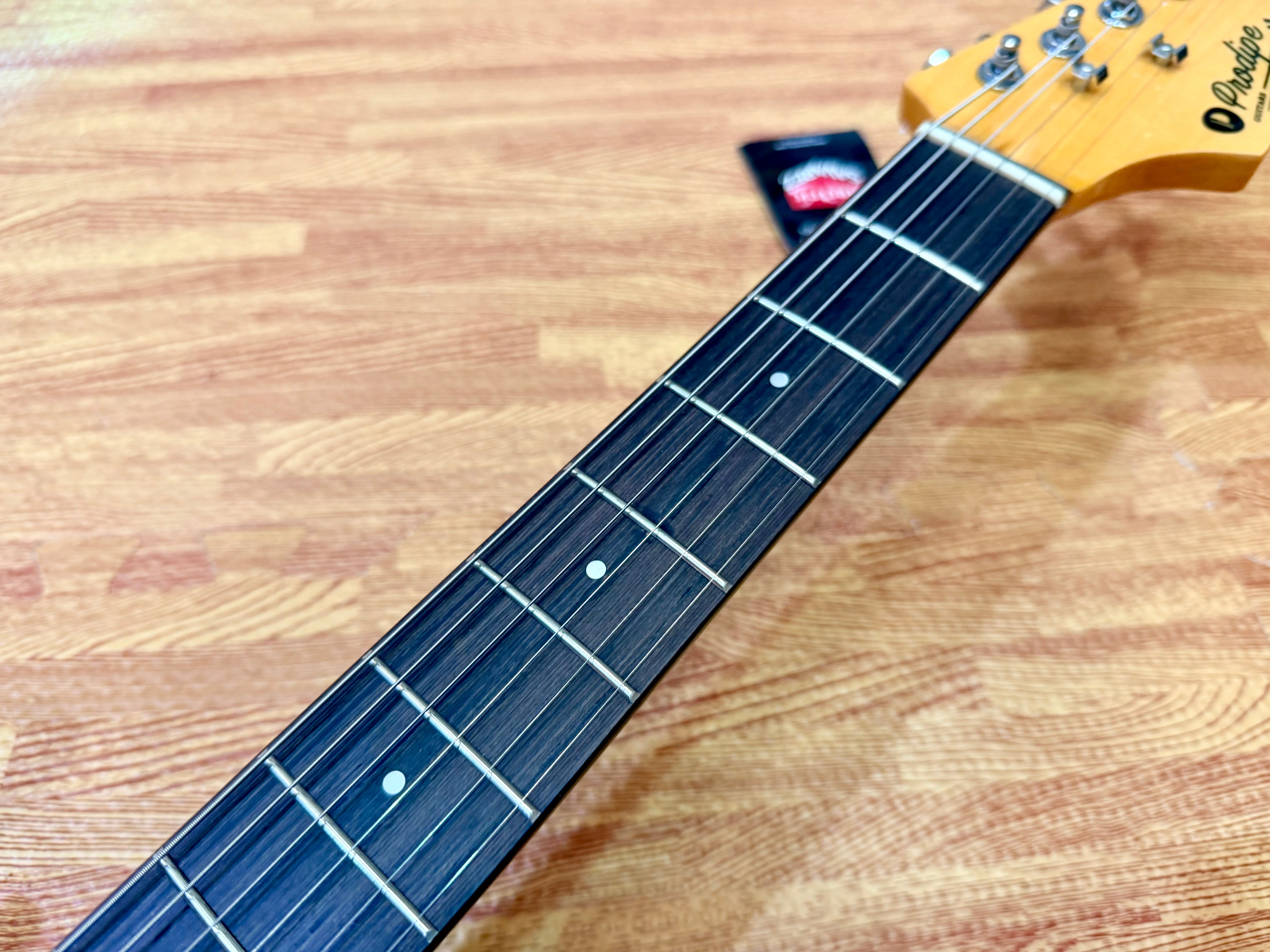 🔥NEW🔥 Prodipe ST93 Trans Black HSS Electric Guitar~ Flamed Maple~ Alder Body!