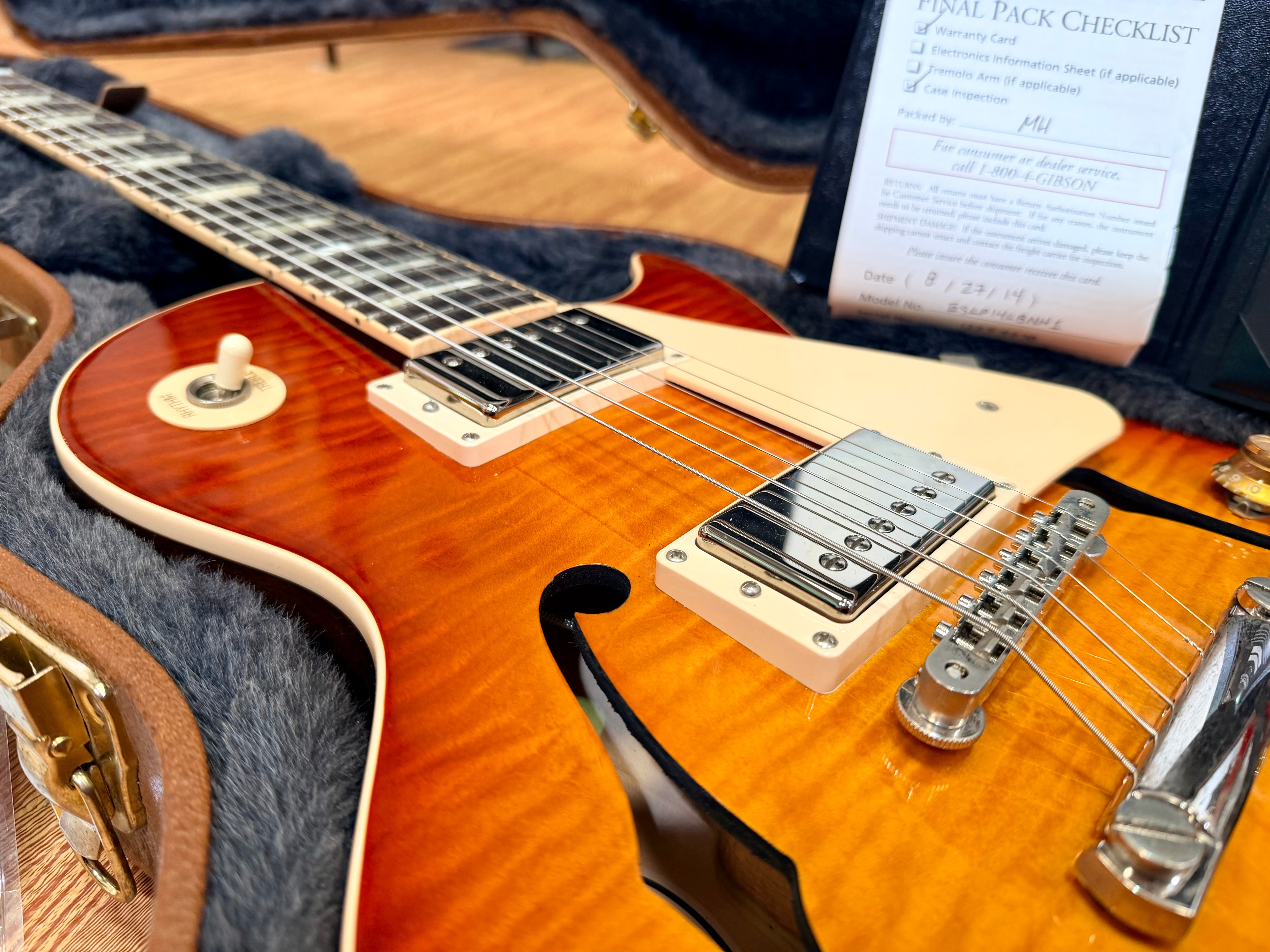 🔥RARE🔥 Gibson Memphis ES-Les Paul 2014~ Honey Burst Semi-Hollow~ USA + Case/COA