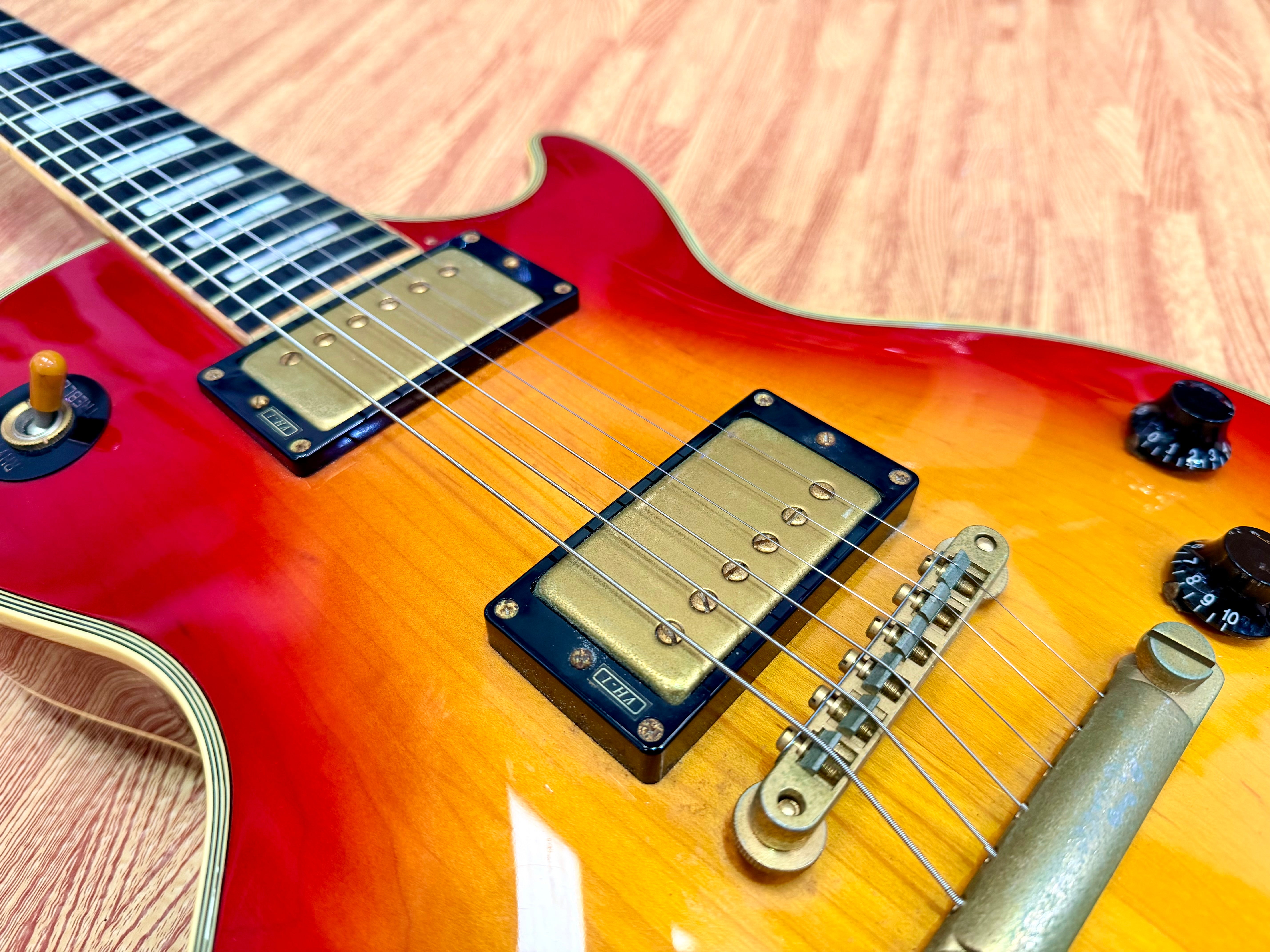 🔥1980’s MIJ🔥 Burny Les Paul Custom~ Cherry Sunburst~ Ebony~ Japan Import 🇯🇵