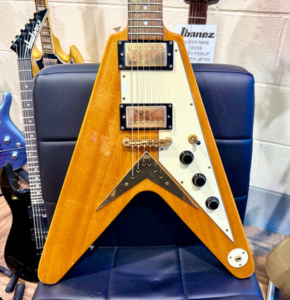 🔥2003 RARE🔥 Epiphone Korina Flying V ’58 Reissue~ Unsung Korea + Flight Case!