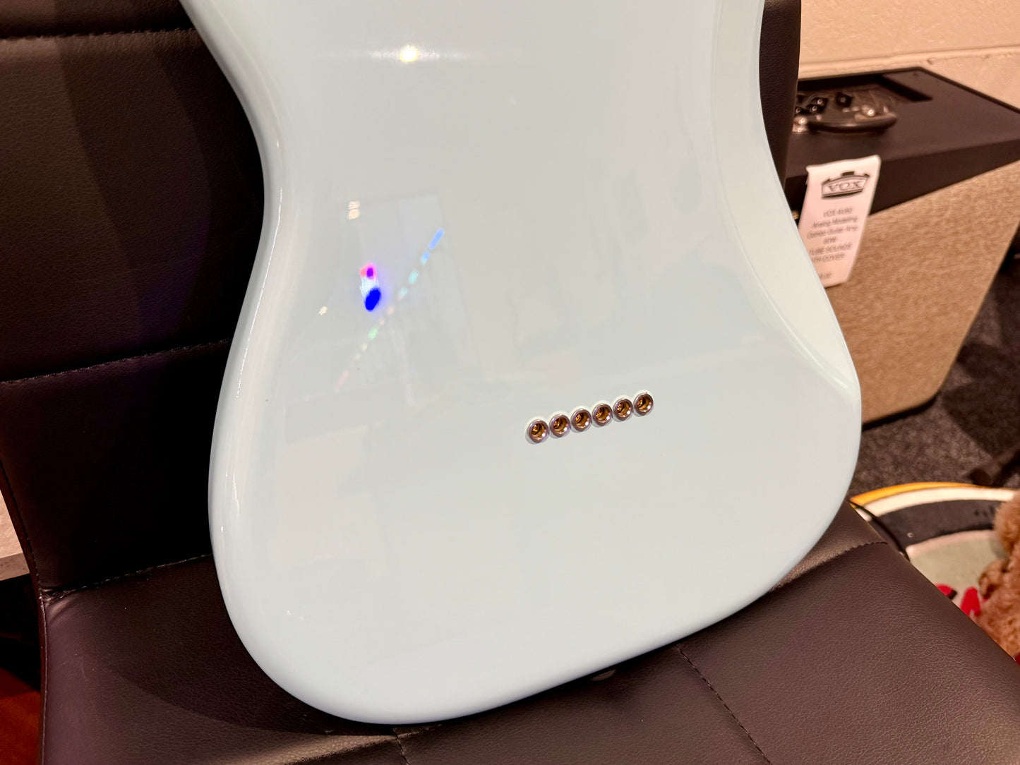 🌟2023🌟 Fender Tom Delonge Stratocaster~ Daphne Blue Signature~ Mexican Strat!