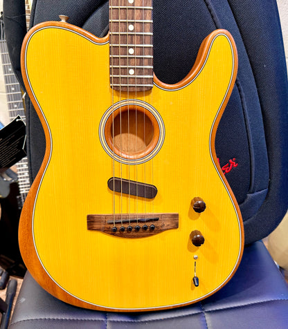 🌟2021🌟 Fender Acoustasonic Player Telecaster~ Butterscotch Aged Natural + Bag!