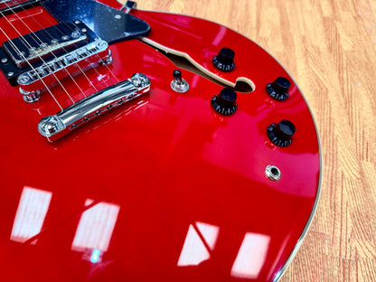 🍒LATEST 2026🍒 EKO Fusion Cherry Red Semi-Hollow Electric Guitar~ 335 Style!