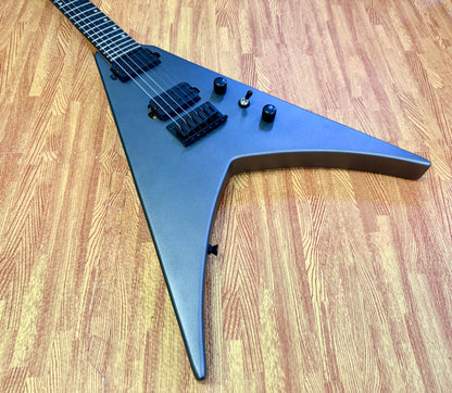 ⚡️NEW⚡️ Spira V-400 Satin Black Electric Guitar~ HH Locking Tuners~ Flying V!