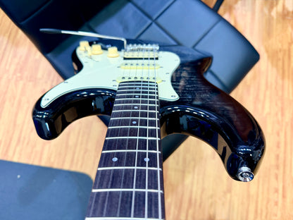 🔥NEW🔥 Prodipe ST93 Trans Black HSS Electric Guitar~ Flamed Maple~ Alder Body!