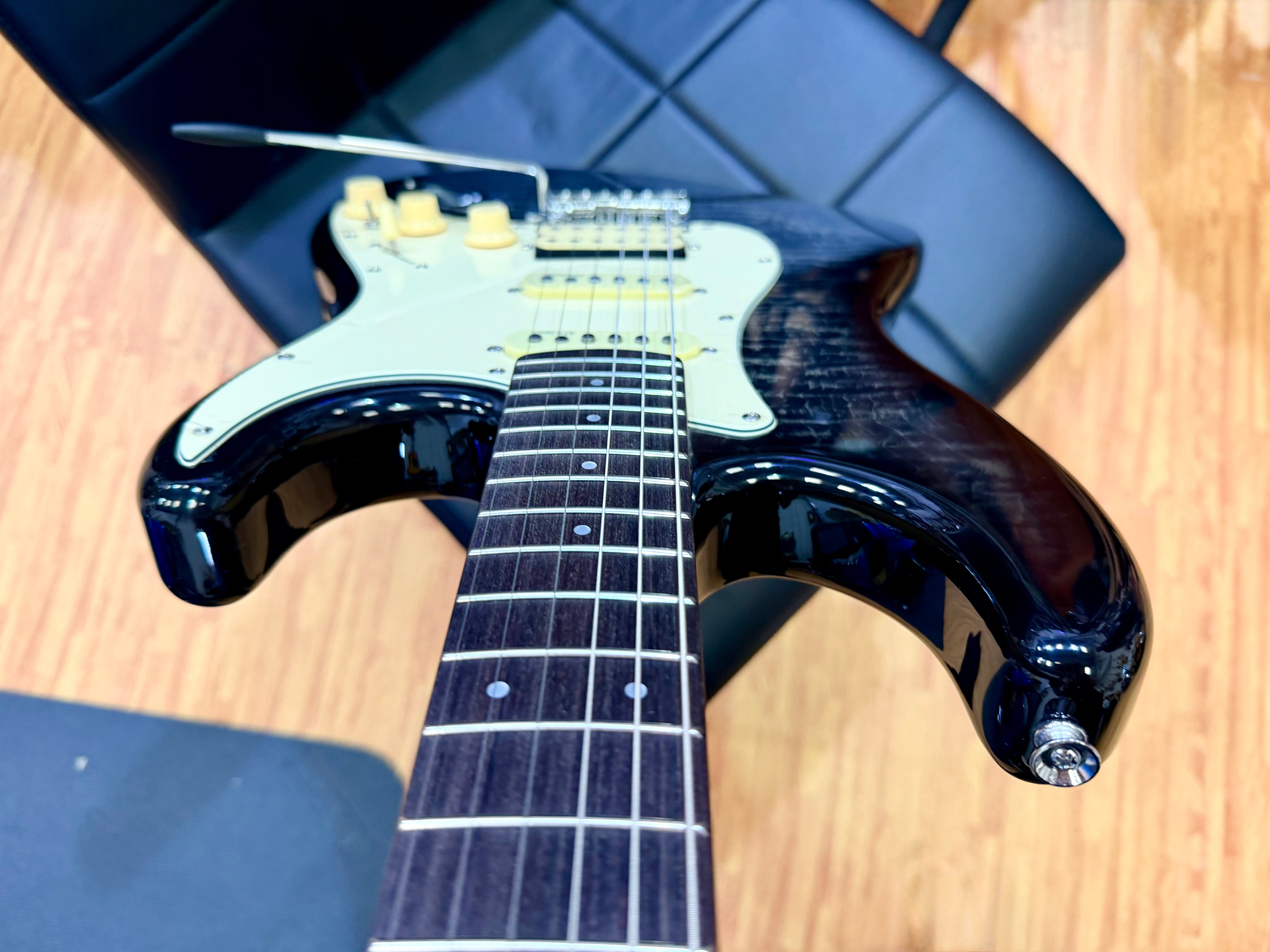 🔥NEW🔥 Prodipe ST93 Trans Black HSS Electric Guitar~ Flamed Maple~ Alder Body!