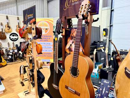 🔥NEW🔥 Ortega TourPlayer Electro-Acoustic Classical Guitar~ Nylon Thin~ Black!