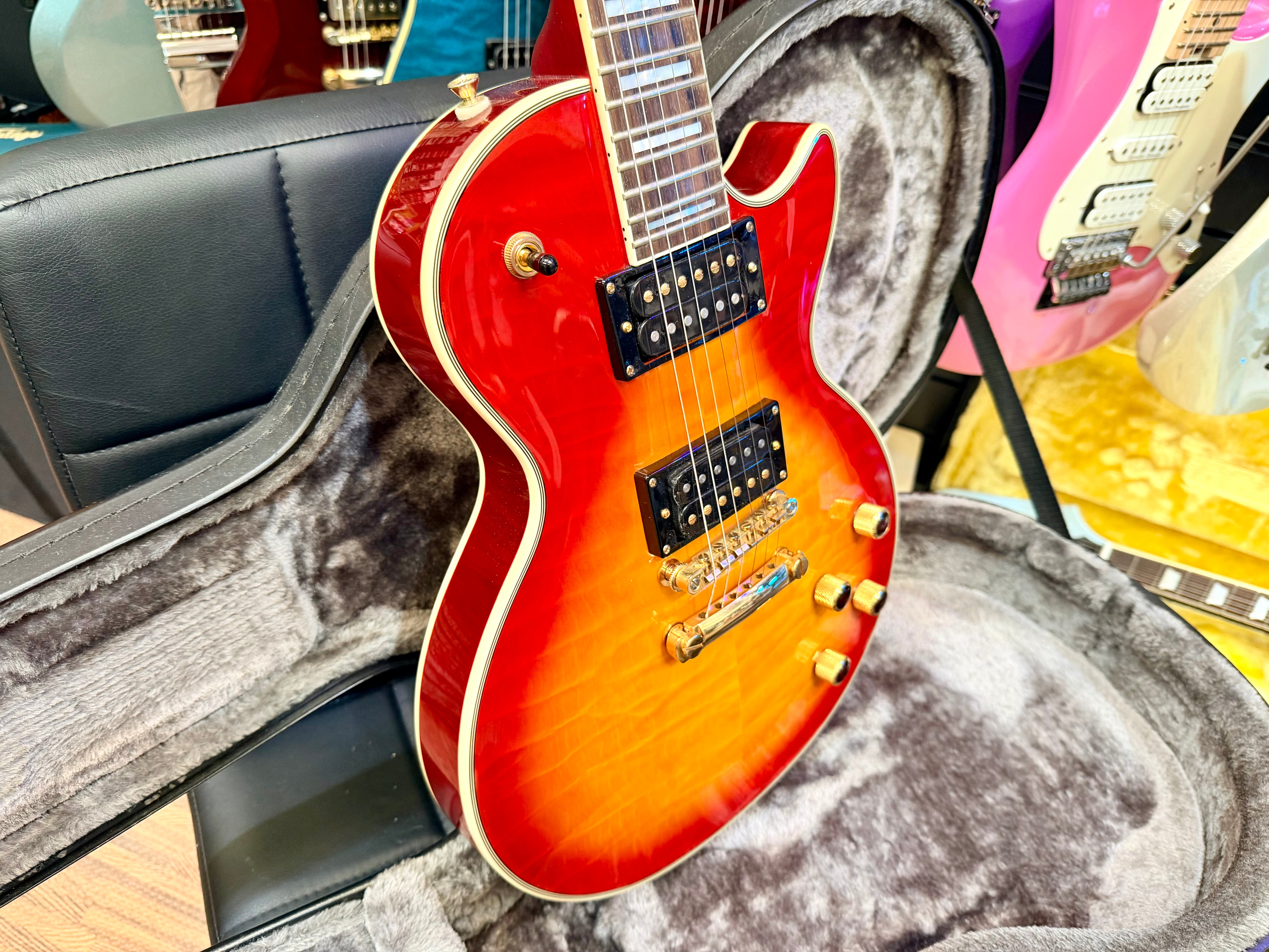 🔥GIBSON PICKUPS🔥 Epiphone Prophecy Les Paul Custom Plus GX~ Cherry Sunburst!