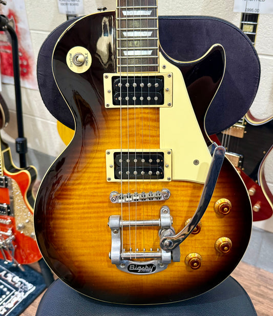 🔥GIBSON 490 PICKUPS & BIGSBY🔥 Epiphone Les Paul~ 2003 Korean~ Tobacco Burst!