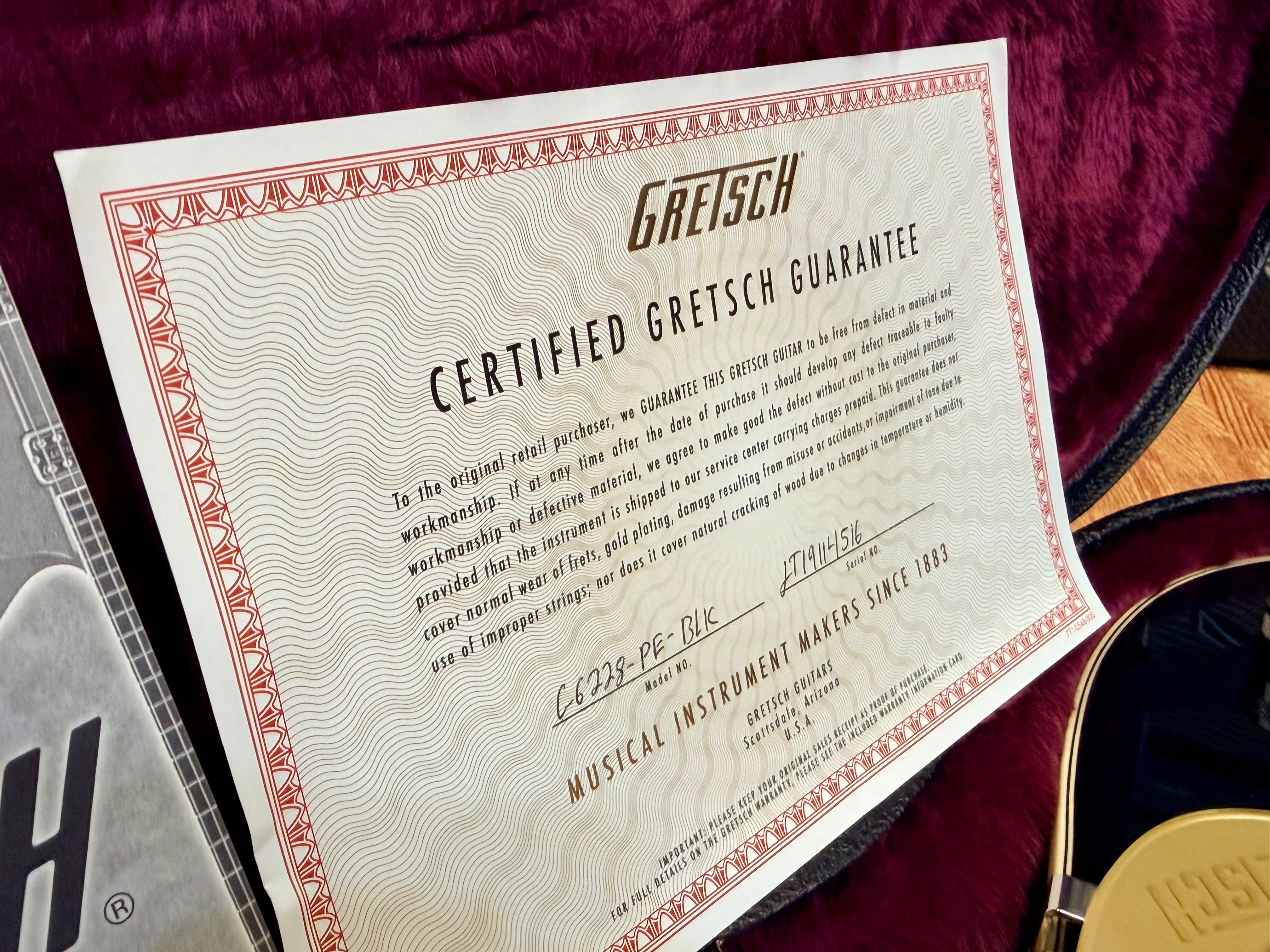 ✨2019✨ Gretsch G6228 Players Edition Jet BT V-Stoptail Black~ MIJ Japan + Case!