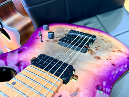 ⚡️NEW⚡️ Spira S-457 7 String Trans Purple~ Poplar Burl Top Electric Guitar~ 2026