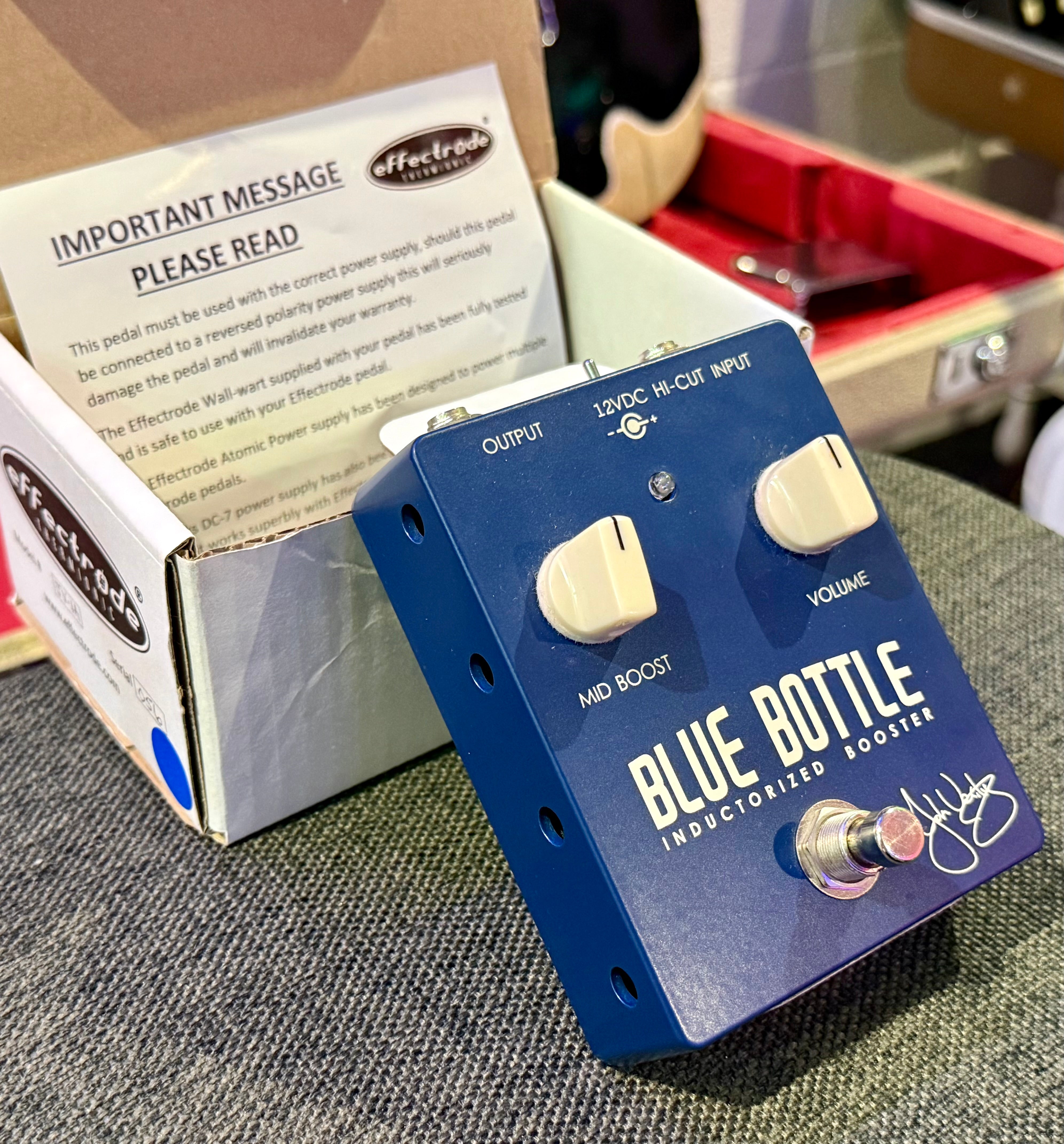 🎸MINT🎸 Effectrode Blue Bottle Inductorized Booster Pedal~ Valve Guitar Effects