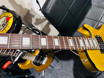 🌟ULTRA RARE & SPECIAL🌟 Lodestone UK Pulse Les Paul Shape Electric Guitar~ Gold