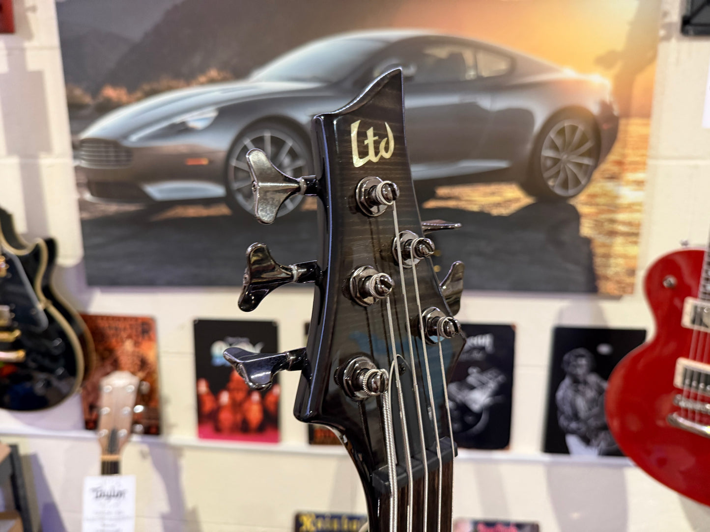 🔥5 STRING BASS🔥 ESP Ltd F-415FM~ See Thru Black~ EMG Pickups~ Electric Bass!