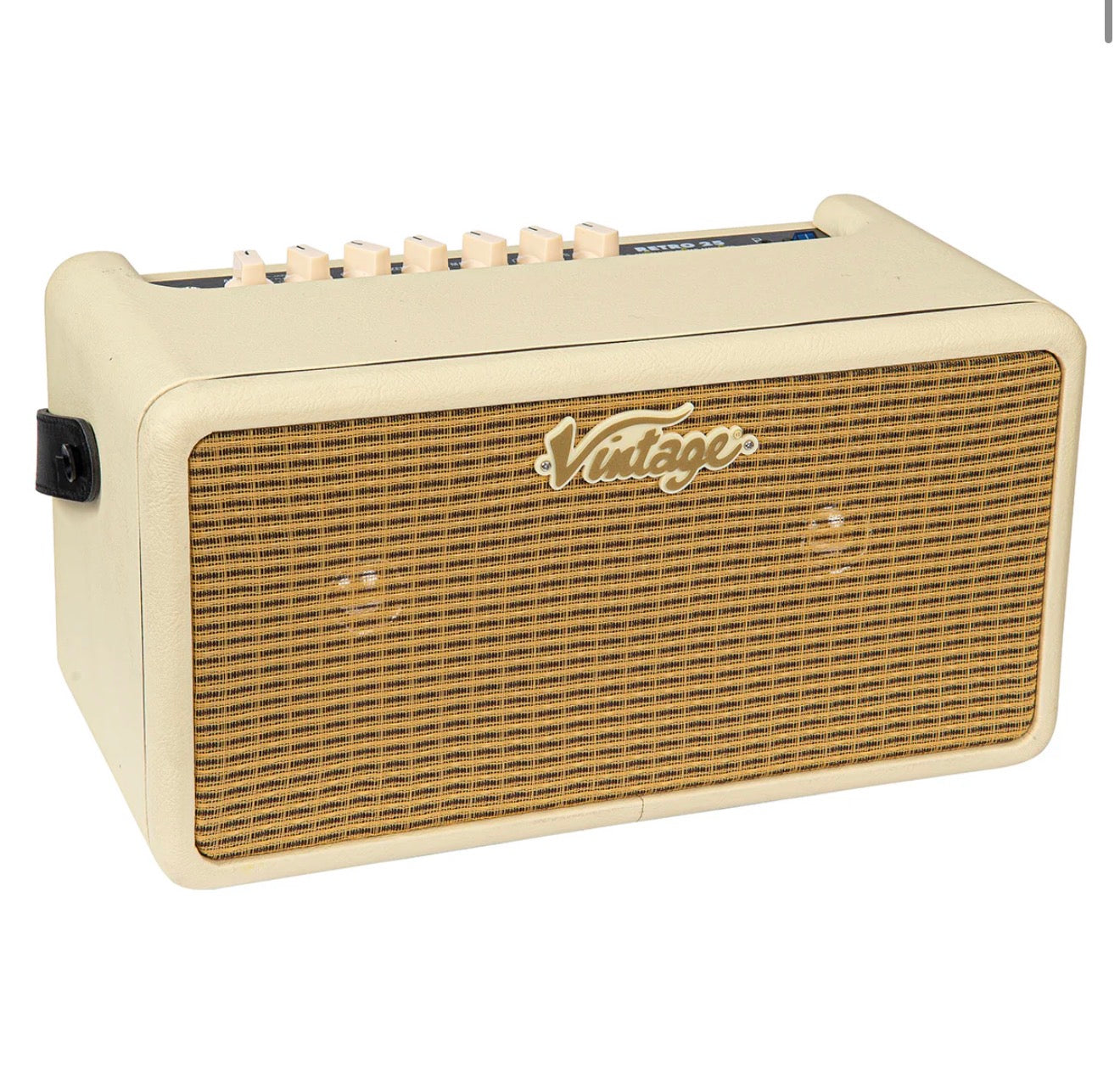 🔥NEW🔥Vintage Retro 25w Guitar Amplifier with DSP + Drum Machine~ Vintage White