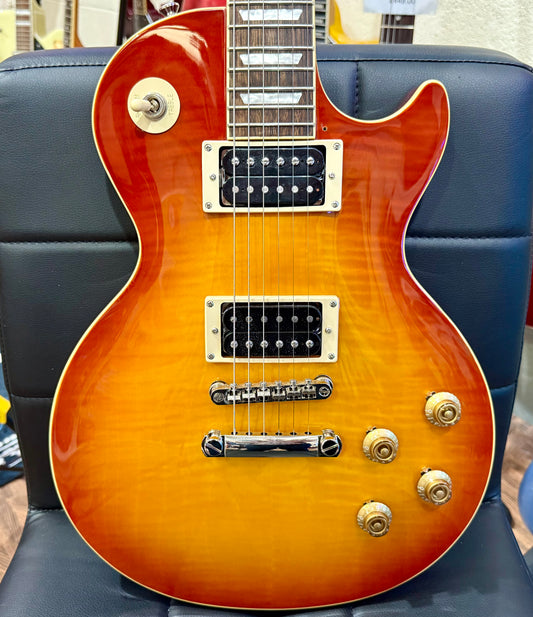 🌟MINT 2025🌟 Epiphone Les Paul Standard 50s Figured~ Washed Cherry Sunburst!