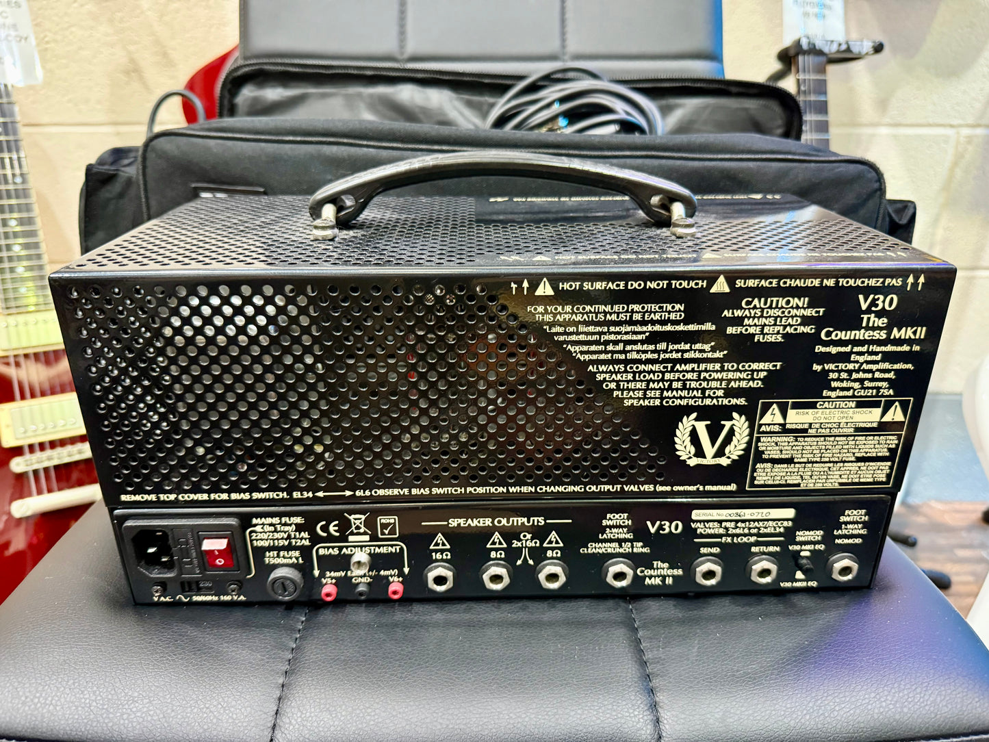 🎸MINT🎸 Victory V30 The Countess MKII Lunchbox Amplifier Head~ Bag & F/Switches
