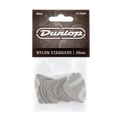 Jim Dunlop Nylon Standard .60mm Guitar Plectrums Player Pack (12-Picks)
