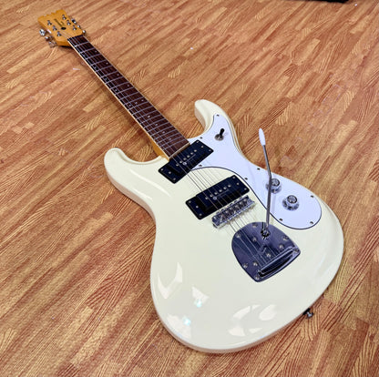 ✨MINT✨ Eastwood Sidejack Pro DLX~ Vintage White 2017 Electric Guitar Mosrite!