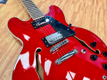 🍒LATEST 2026🍒 EKO Fusion Cherry Red Semi-Hollow Electric Guitar~ 335 Style!