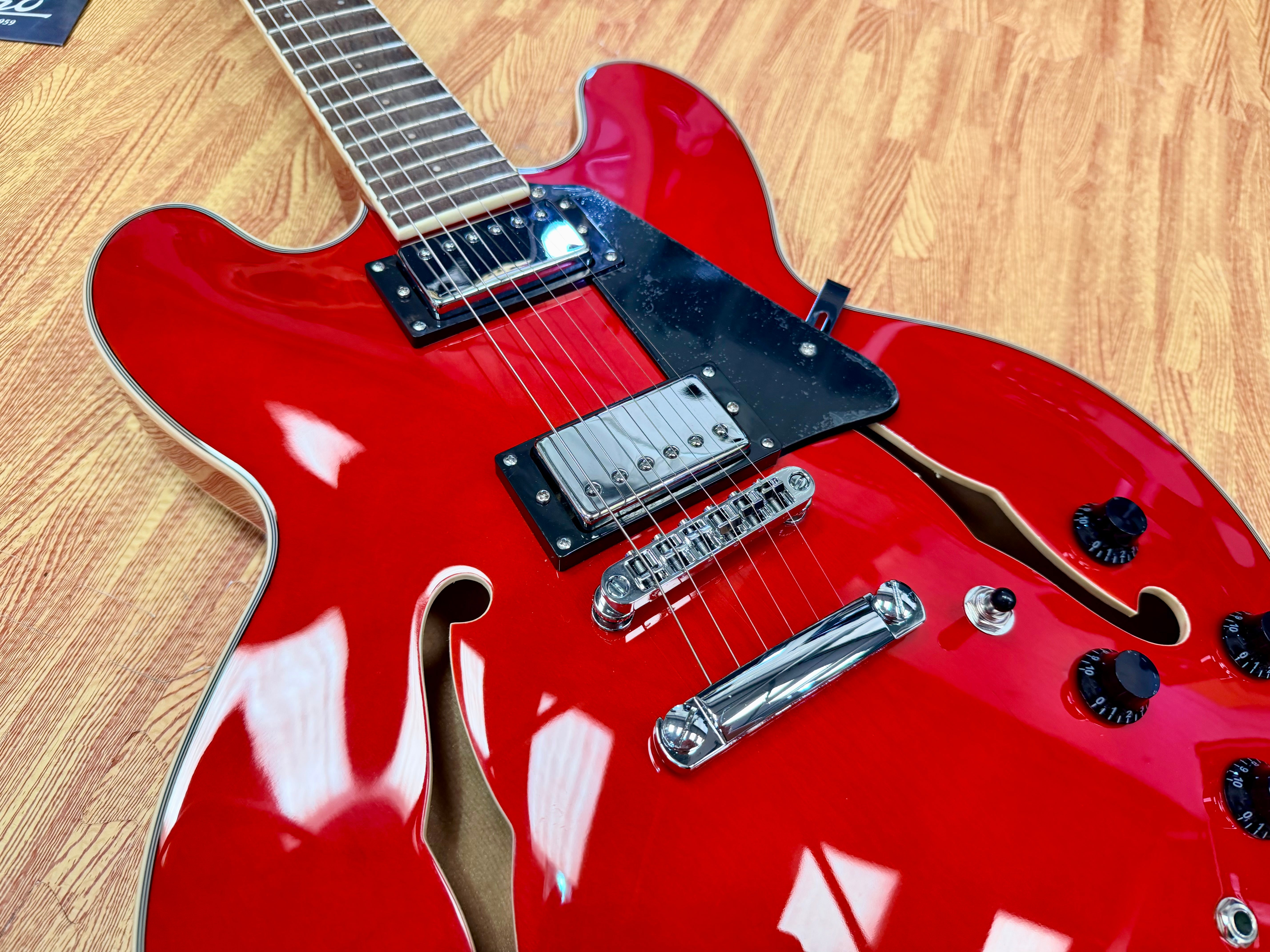 🍒LATEST 2026🍒 EKO Fusion Cherry Red Semi-Hollow Electric Guitar~ 335 Style!