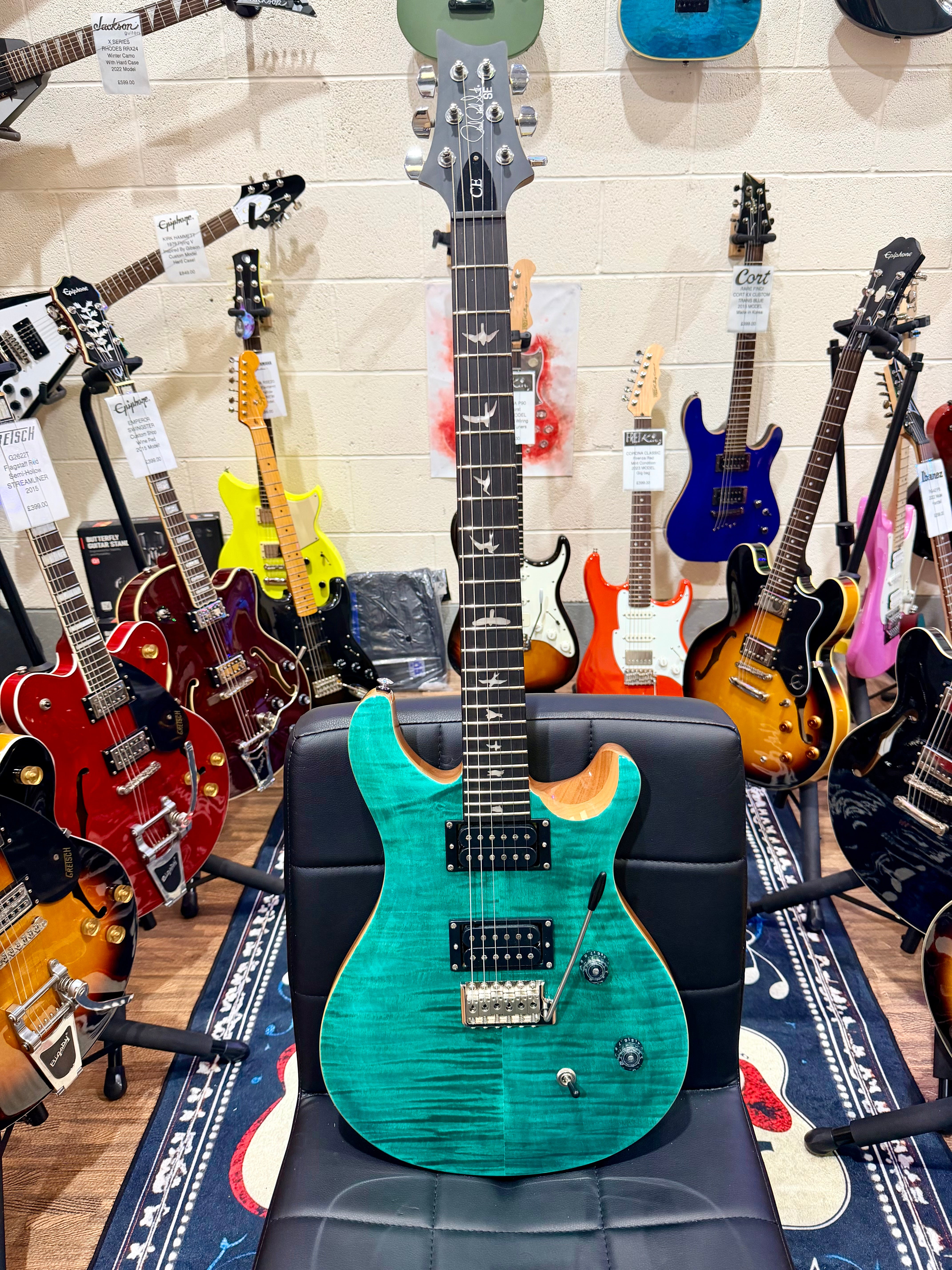 ✨MINT 2025✨ PRS SE CE24 Turquoise~ Ex-Demo~ Electric Guitar + Gig Bag!