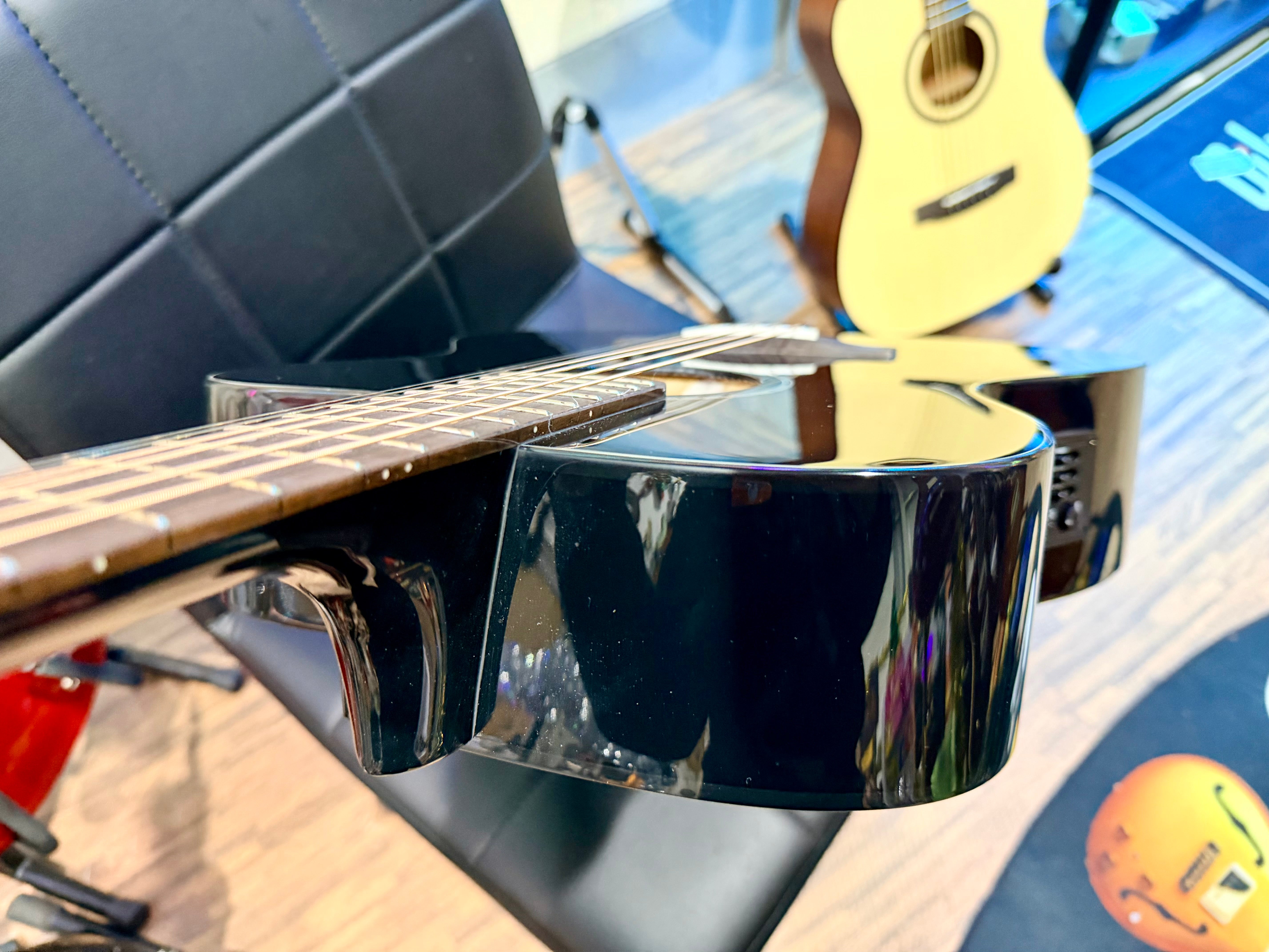 🌟NEW 2025🌟 Cort L60ce Electro Acoustic Guitar~ Gloss Black~ Orchestra Cutaway!